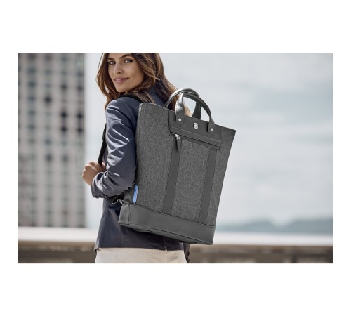 Сумка-рюкзак VICTORINOX Architecture Urban2 2way Carry Tote 15'',серая,полиэстер/кожа,40x15x40см,20л