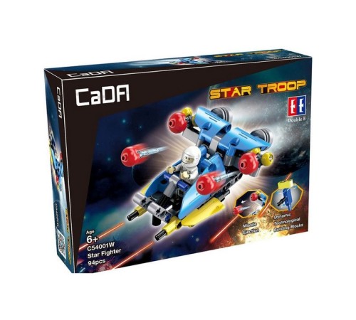 Конструктор CaDA Technic звездный отряд, соберите звездный корабль с C54002W+03W+04W (94 детали)