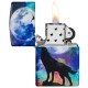 Зажигалка ZIPPO Wolf Design с покрытием 540 Matte, латунь/сталь, разноцветная, матовая, 38x13x57 мм