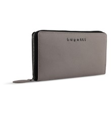 Кошелёк женский BUGATTI Bella, с RFID защитой, бежевый, воловья кожа/полиэстер, 19х2,5х10 см