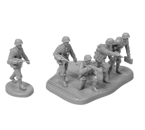 Сборные солдатики ZVEZDA Немецкие панцергренадеры в анораках, 1/72