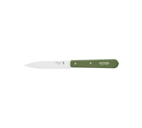 Нож столовый Opinel №112, деревянная рукоять, блистер, нержавеющая сталь, темно-зеленый 003118