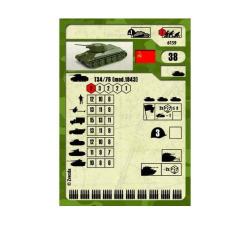 Сборная модель ZVEZDA Советский танк Т-34/76 1943г., 1/100