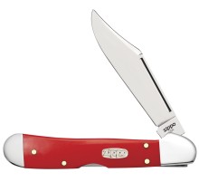 Нож перочинный ZIPPO Red Synthetic Smooth Mini Copperlock, 92 мм, красный + ЗАЖИГАЛКА ZIPPO 207