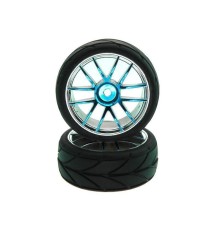 Комплект колес для Himoto Hi5101BL, Голубой Хром