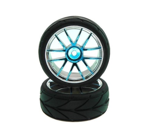 Комплект колес для Himoto Hi5101BL, Голубой Хром
