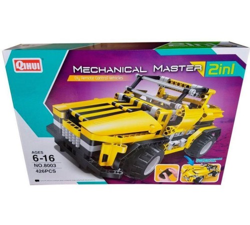 Р/У конструктор Qihui Mechanical Master 2 в 1 Пикап и Родстер (426 деталей)