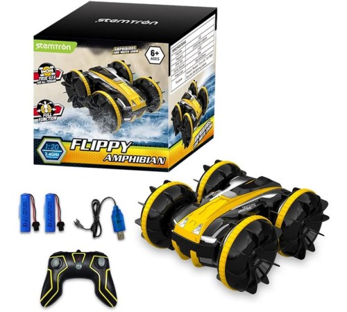 Радиоуправляемый перевертыш-амфибия Volantex RC желтый 4WD 2.4G 1/20 RTR