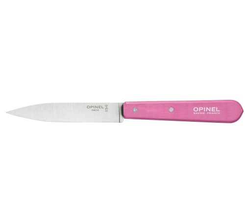 Нож столовый Opinel №112, деревянная рукоять, блистер, нержавеющая сталь, розовый 002035