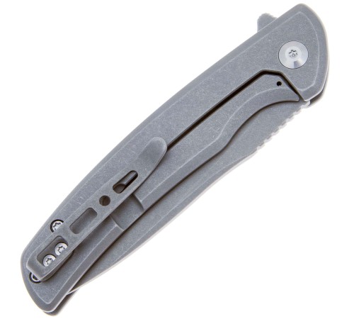 Складной нож SENCUT Tynan 10Cr15CoMoV Steel Gray Stonewashed Handle Stainless Gray