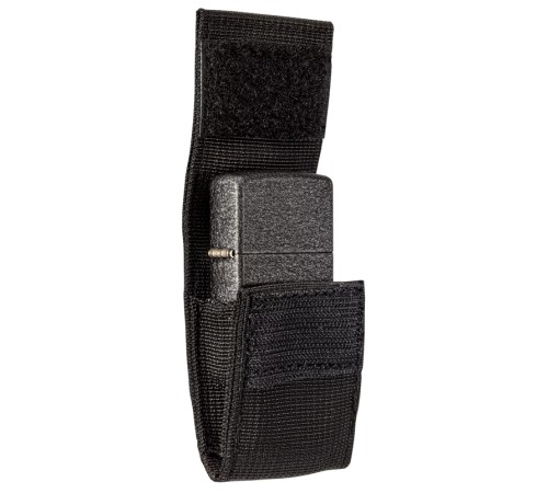 Набор ZIPPO: чёрная зажигалка Black Crackle® и чёрный нейлоновый чехол, в подарочной коробке