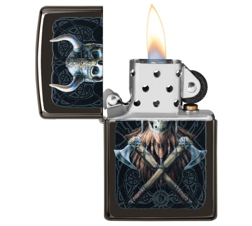 Зажигалка ZIPPO Anne Stokes с покрытием High Polish Black, латунь/сталь, чёрная, 38x13x57 мм
