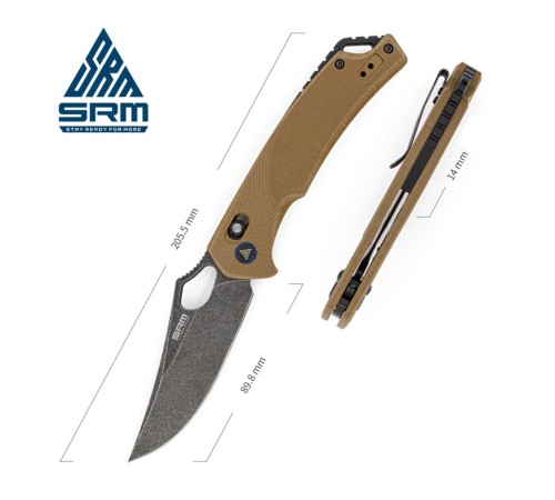 Нож складной SRM Retreiver 9202-GW коричневый