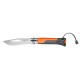 Нож Opinel №8 Outdoor, оранжевый, блистер, 002141