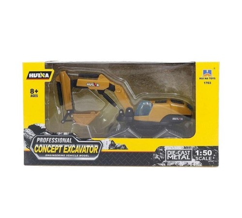 Металлический экскаватор HUI NA TOYS I9 concept 1/50
