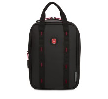 Термосумка для ланча SWISSGEAR, прорезиненный полиэстер 600D, черный/красный, 23х15х10 см, 3,5 л