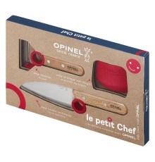 Набор ножей Opinel Le Petit Chef Set (Нож шеф-повара+нож для овощей+защита пальцев), 001746