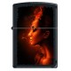 Зажигалка ZIPPO Девушка-огонь, с покрытием Black Matte, латунь/сталь, чёрная, матовая, 38x13x57 мм