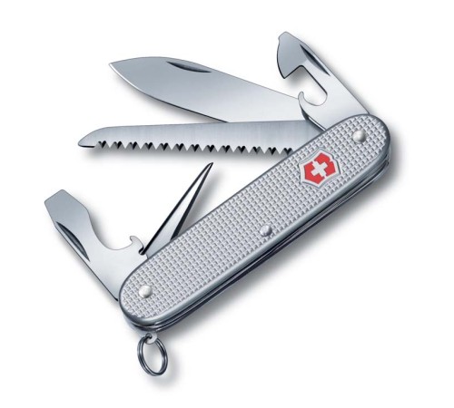 Нож перочинный VICTORINOX Farmer, 93 мм, 9 функций, алюминиевая рукоять, серебристый