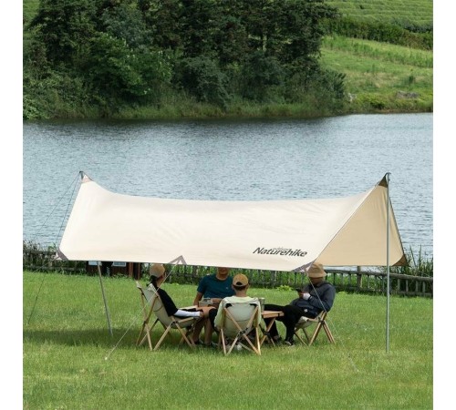 Тент Naturehike Girder NH20TM006, 150D, 500*292 см  для кемпинга  песочный (с двумя стойками), 6927595749654