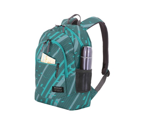 Рюкзак SWISSGEAR, голубой/серый, полиэстер 600D, 32х16х43 см, 22 л