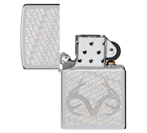 Зажигалка ZIPPO Reatree® с покрытием High Polish Chrome, латунь/сталь, серебристая, 38x13x57 мм