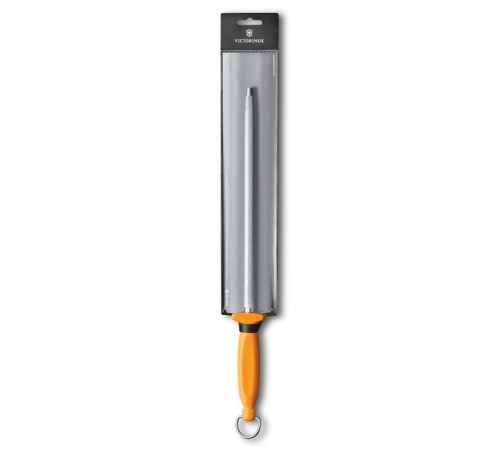 Мусат VICTORINOX Swibo, 30 см, круглая форма, мелко-средняя насечка, сталь, жёлтый