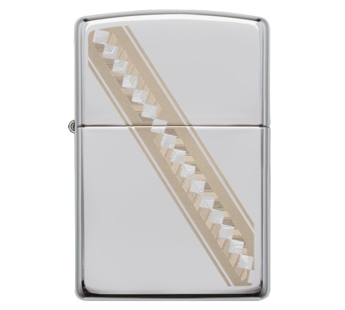 Зажигалка ZIPPO Classic с покрытием High Polish Chrome, латунь/сталь, серебристая, 36x12x56 мм