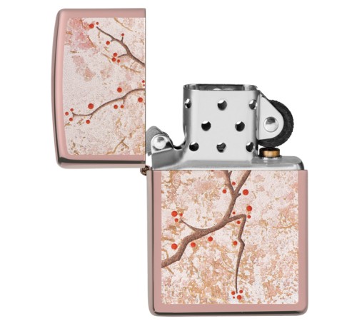 Зажигалка ZIPPO Eastern с покрытием High Polish Rose Gold, латунь/сталь, розовое золото, 38x13x57 мм