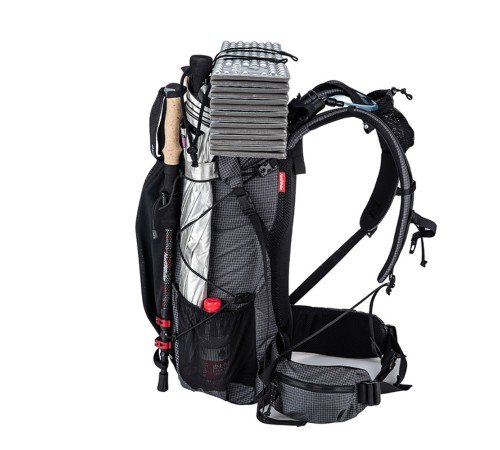Рюкзак Naturehike Rock Series NH19BP095 60L+5L с рамой, dyneema,  черный, 6927595761649