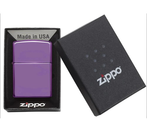 Зажигалка ZIPPO Classic с покрытием Abyss™, латунь/сталь, фиолетовая, глянцевая, 38x13x57 мм