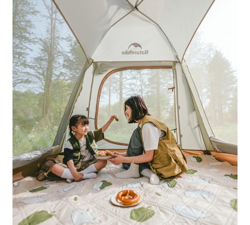 Палатка 3-местная c навесом Naturehike Ango Picnic Automatic Tent CNK2450WS021, бежевая, 6976507662536