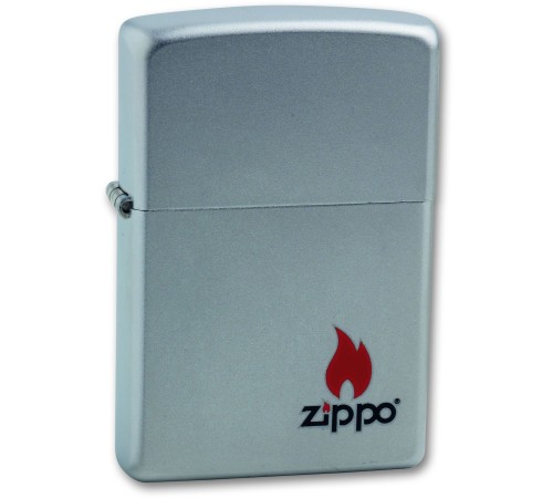 Зажигалка ZIPPO с покрытием Satin Chrome™, латунь/сталь, серебристая, матовая, 38x13x57 мм