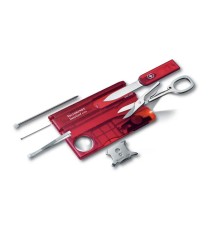 Швейцарская карточка VICTORINOX SwissCard Lite, 13 функций, полупрозрачная красная