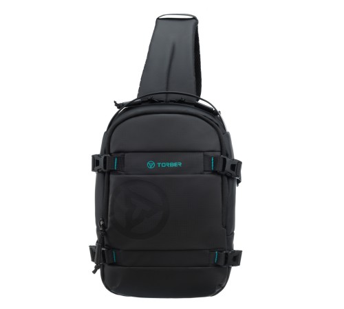 Рюкзак на одно плечо TORBER Xtreme, чёрный, 20 х 8 х 31 см, 5л