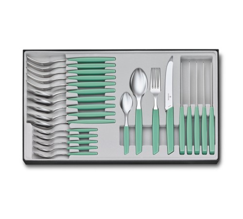 Набор из 24 столовых принадлежностей VICTORINOX Swiss Modern: 6 столовых ножей, 6 вилок, 6 ложек