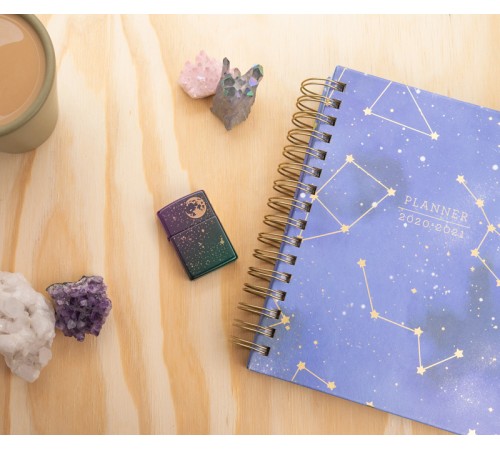 Зажигалка ZIPPO Starry Sky с покрытием Iridescent, латунь/сталь, фиолетовая, матовая, 38x13x57 мм