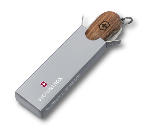 Нож-брелок VICTORINOX NailClip Wood 580, 65 мм, 6 функций, деревянная рукоять