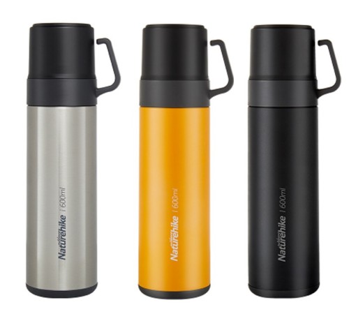 Термос Naturehike NH17S020-B 3в1 600мл серебряный, 6927595724125
