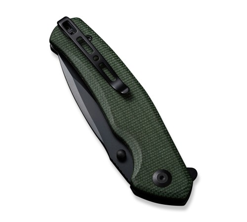 Складной нож SENCUT Slashkin D2 Steel Black Handle Green Canvas Micarta
