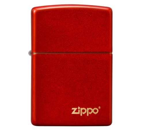 Зажигалка ZIPPO Classic с покрытием Metallic Red, латунь/сталь, красная, матовая, 38x13x57 мм