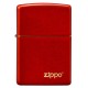 Зажигалка ZIPPO Classic с покрытием Metallic Red, латунь/сталь, красная, матовая, 38x13x57 мм