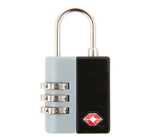 Замок кодовый TSA SWISSGEAR, черный, цинковый сплав и AБС-пластик, 3 x 1,3 x 6,5 см