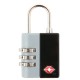 Замок кодовый TSA SWISSGEAR, черный, цинковый сплав и AБС-пластик, 3 x 1,3 x 6,5 см