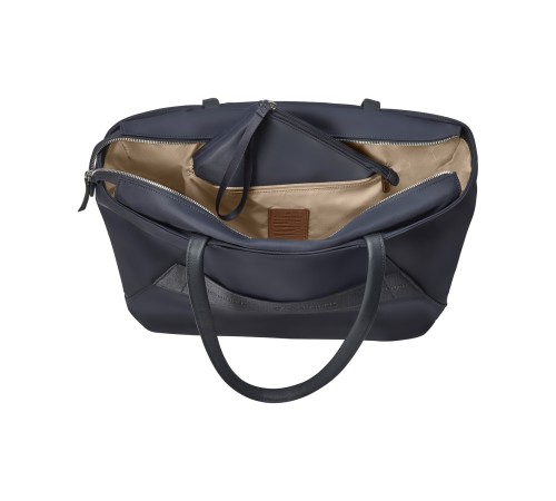 Сумка VICTORINOX Victoria Signature Tote, синяя, нейлон/кожа, 51x15x30 см, 19 л