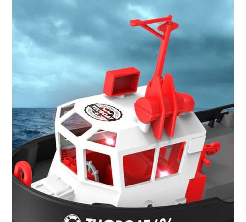 Радиоуправляемый буксир Heng Long Tugboat  (черный) 2.4G 1/72 RTR