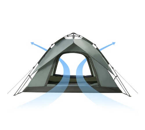 Палатка Naturehike автоматическая NH21ZP008, трехместная, серо-зеленая, 6927595777442