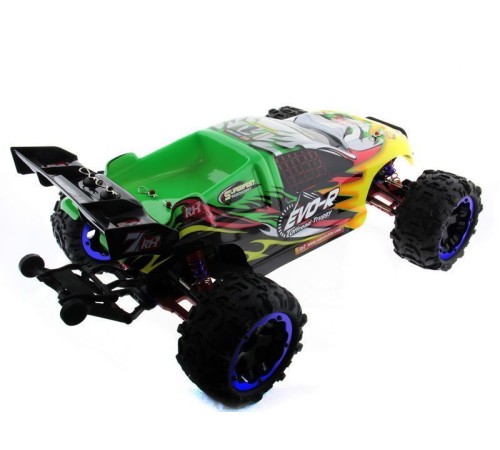 Радиоуправляемая трагги Remo Hobby EVO-R Brushless UPGRADE (зеленая) 4WD 2.4G 1/8 RTR