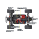 Радиоуправляемый монстр Remo Hobby SMAX (красный) 4WD 2.4G 1/16 RTR