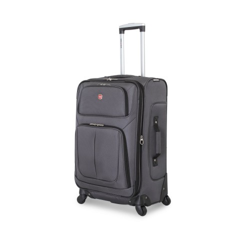 Чемодан SWISSGEAR SION, серый, полиэстер 750x750D добби, 41x26x70 см, 56 л
